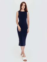 Immaculate Vegan - Mila.Vert Knitted Organic Cotton Boat Neck Dress | Multiple Colours