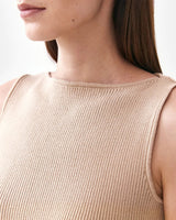 Mila.Vert Knitted Organic Cotton Boat Neck Top | Multiple Colours