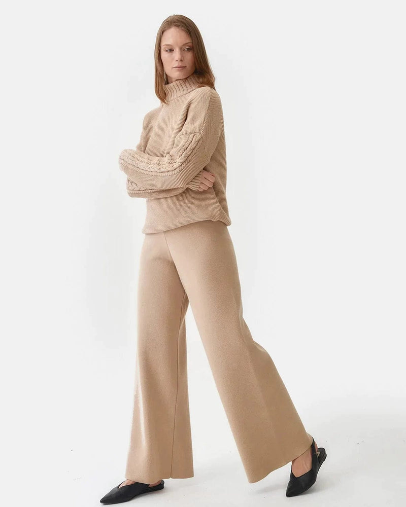 Mila.Vert Knitted Organic Cotton Long Trousers | Multiple Colours