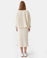 Mila.Vert Knitted Organic Cotton Straight Skirt | Multiple Colours