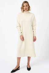 Immaculate Vegan - Mila.Vert Knitted Organic Cotton Turtleneck Dress | Multiple Colours