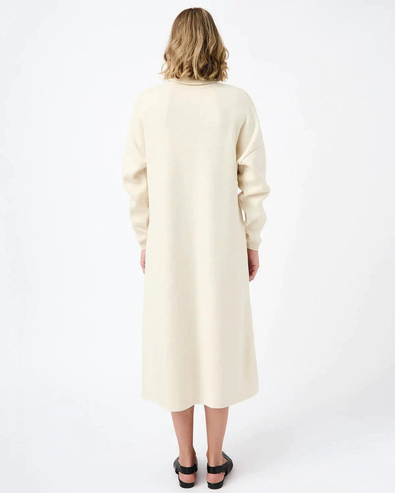 Mila.Vert Knitted Organic Cotton Turtleneck Dress | Multiple Colours