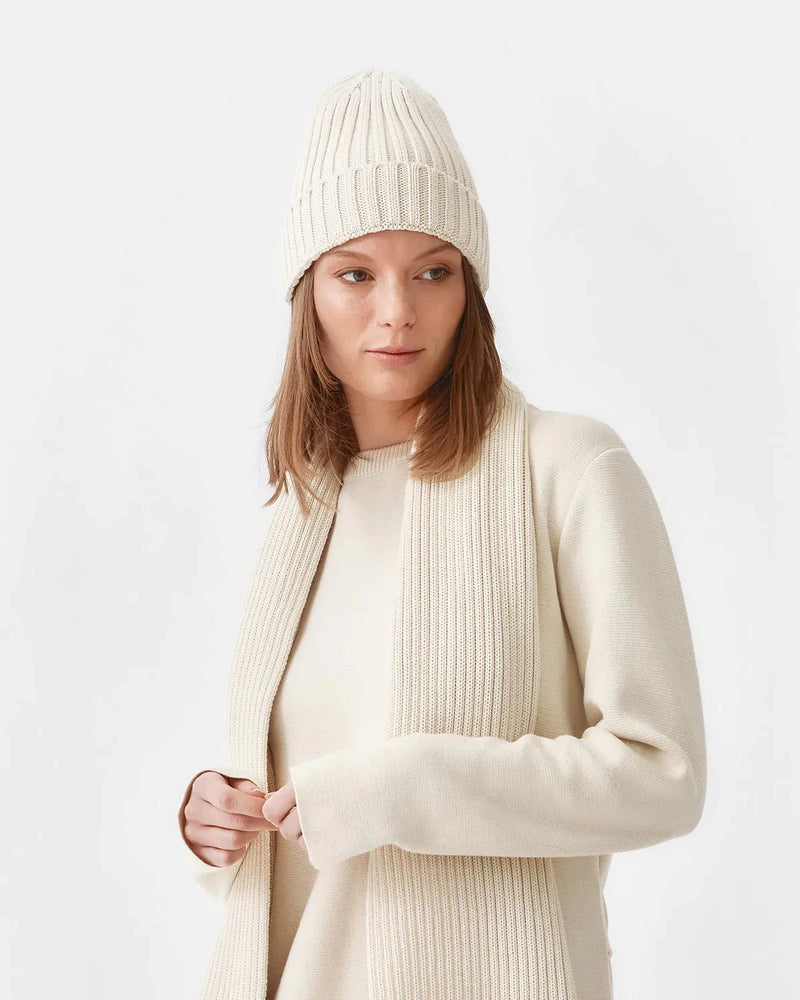 Mila.Vert Knitted ribbed hat