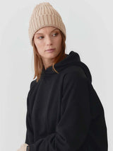 Mila.Vert Knitted Organic Cotton Ribbed Hat | Multiple Colours Sand