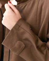 Immaculate Vegan - Mila.Vert Water-Resistant Standing Collar Coat | Olive Brown