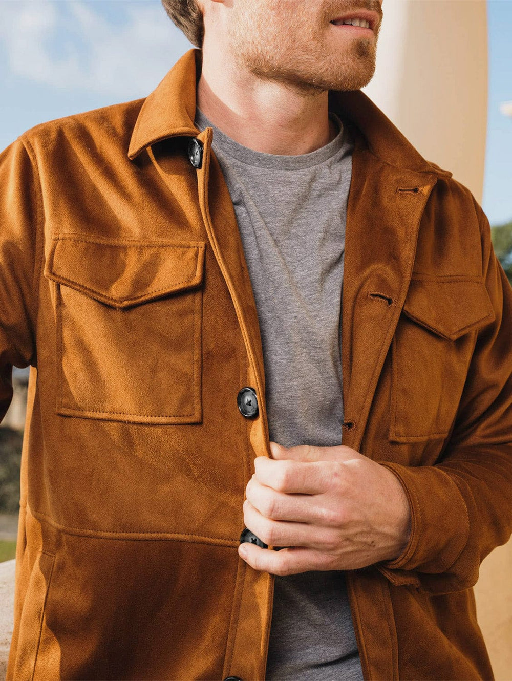 Andre Button Up Jacket | Hazelnut