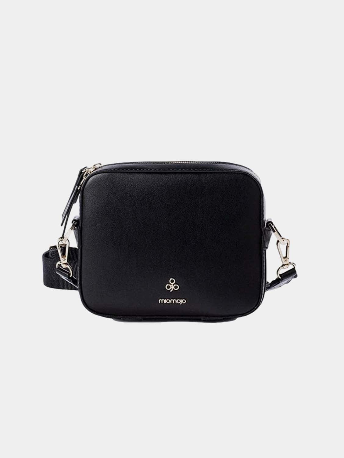 Mio Mojo Dalila Apple Leather Vegan Crossbody Bag | Black Black
