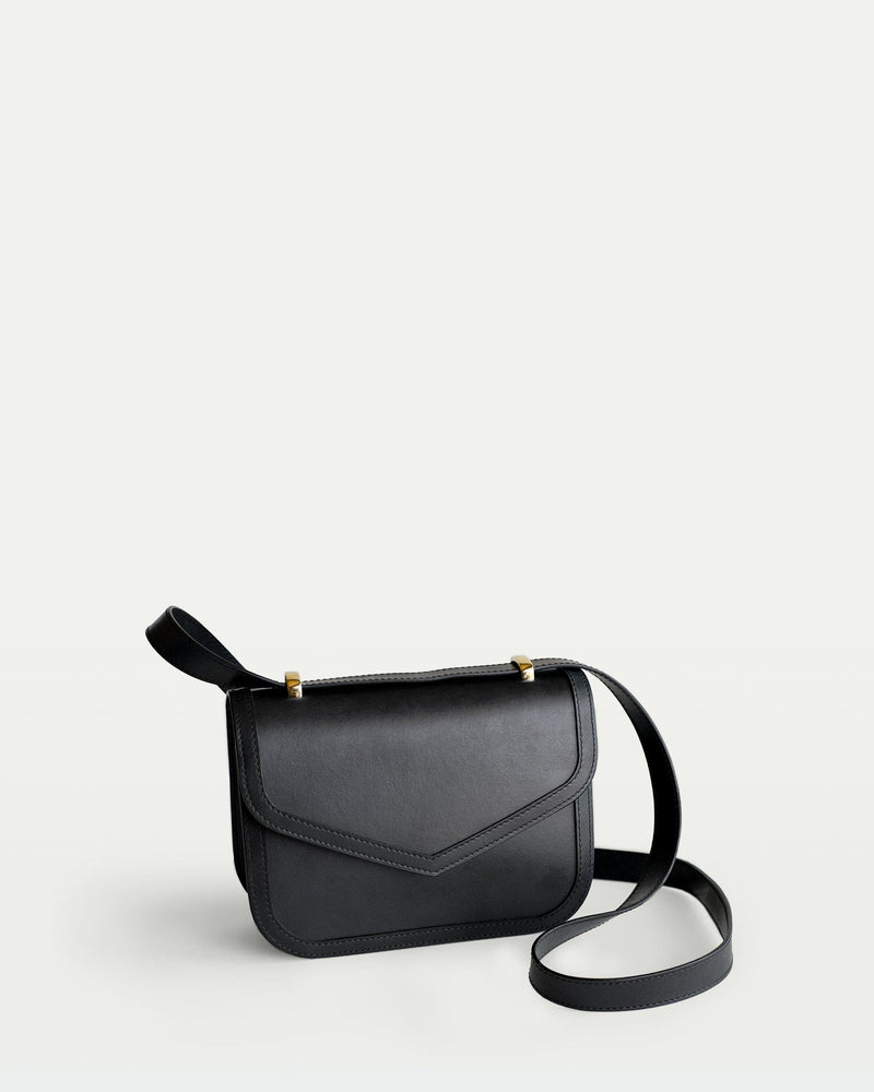 Modher Maya Mirum® Leather Vegan Crossbody Bag | Black