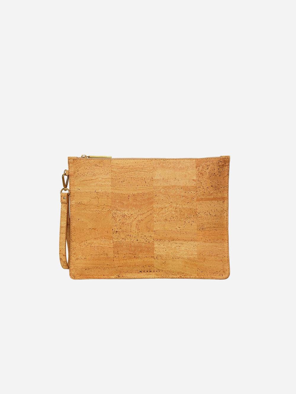 MURMALI Delta Handcrafted Cork Vegan Large Clutch Pouch Natural