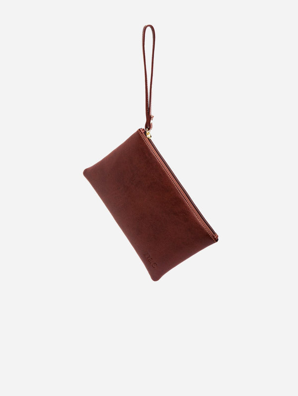Nae Lena Brown vegan wristlet wallet Tamanho único