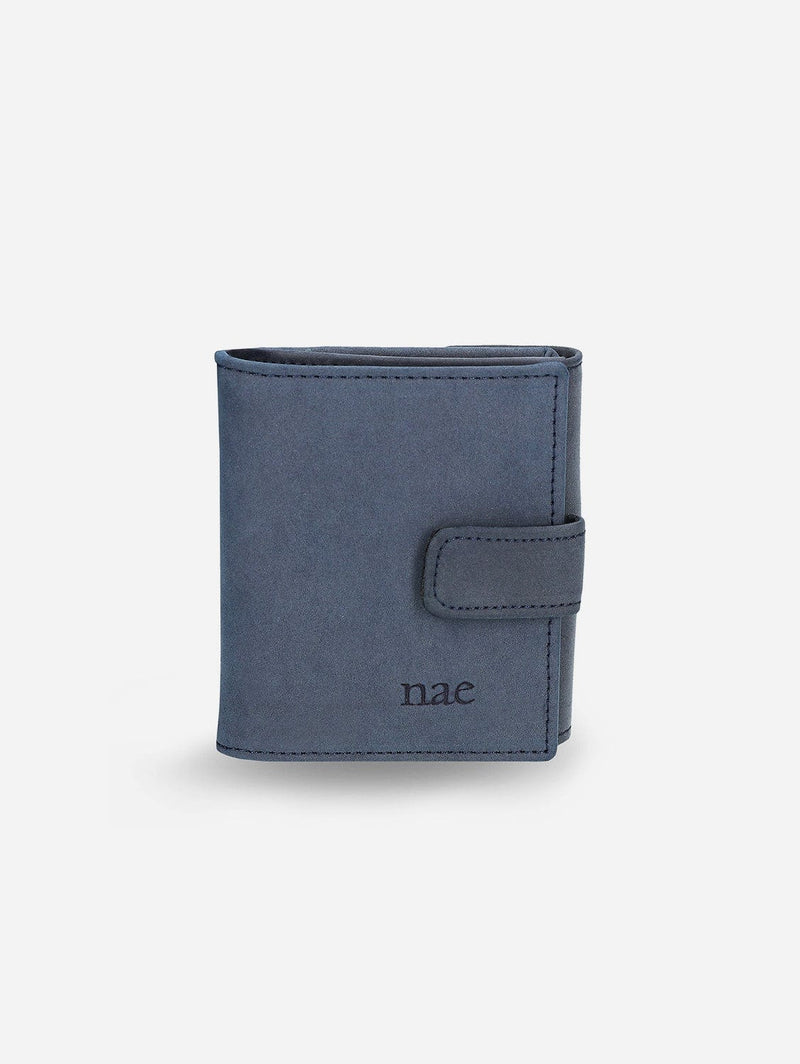 NAE Vegan Shoes Gabe Blue Vegan Card and Coin Wallet Blue
