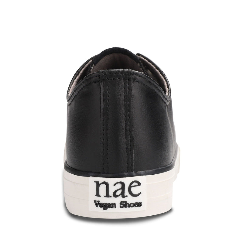 NAE Vegan Shoes Clove Black Vegan Sneakers Low-Top Lace-Up