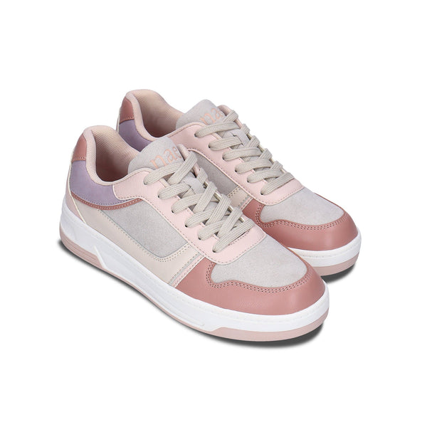 NAE Vegan Shoes Dara Pink lace-up basic sport sneakers