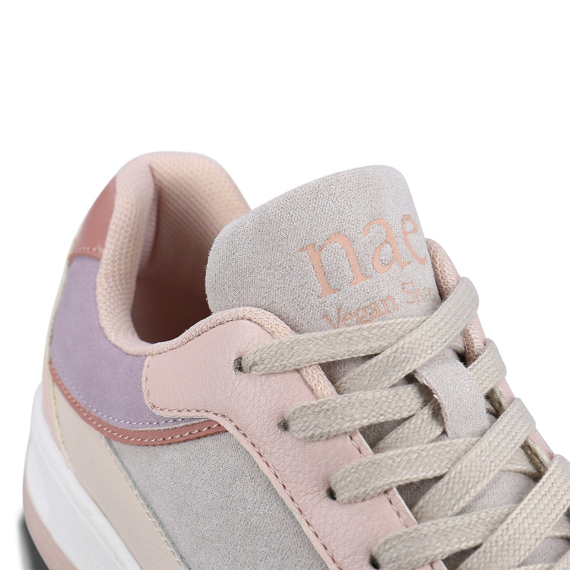 NAE Vegan Shoes Dara Pink lace-up basic sport sneakers
