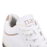 Immaculate Vegan - NAE Vegan Shoes Dara White lace-up basic sport sneakers
