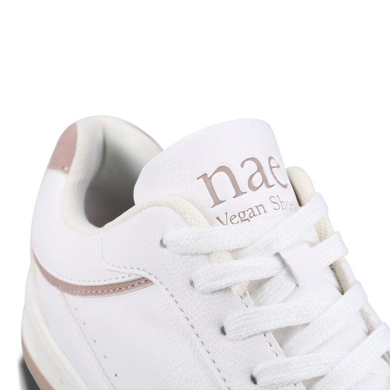 NAE Vegan Shoes Dara White lace-up basic sport sneakers
