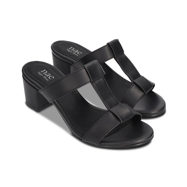 NAE Vegan Shoes Iris Black Vegan high-heeled Sandals