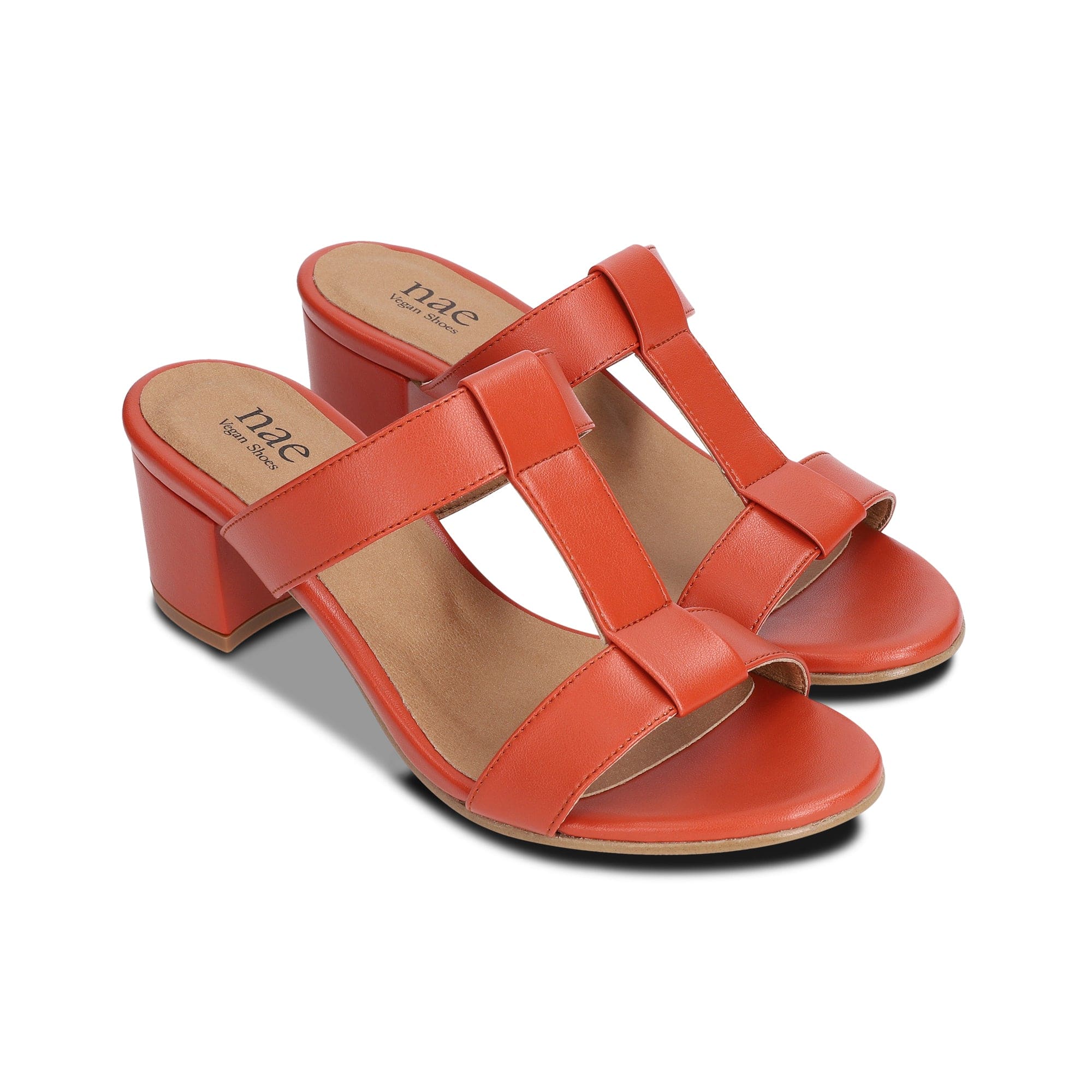 NAE Vegan Shoes Iris Orange Vegan high-heeled Sandals