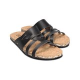 Immaculate Vegan - NAE Vegan Shoes Quince Black Vegan Criss-Cross Sandals