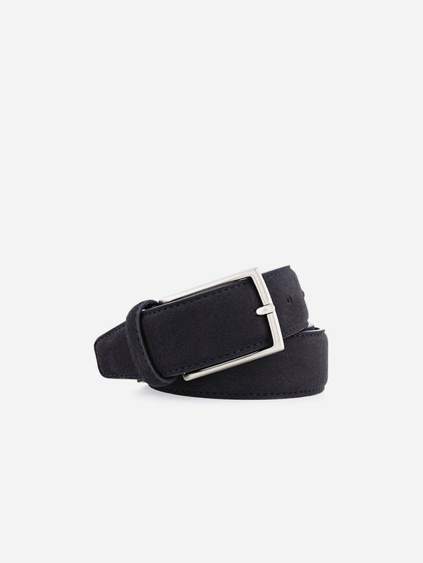 NOAH - Italian Vegan Shoes Vegan belt Cinta suede blu 35 80 cm