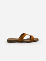 NOAH - Italian Vegan Shoes Letizia Vegan Nappa Leather Slip On Sandal | Ochre UK3 / EU36 / US6