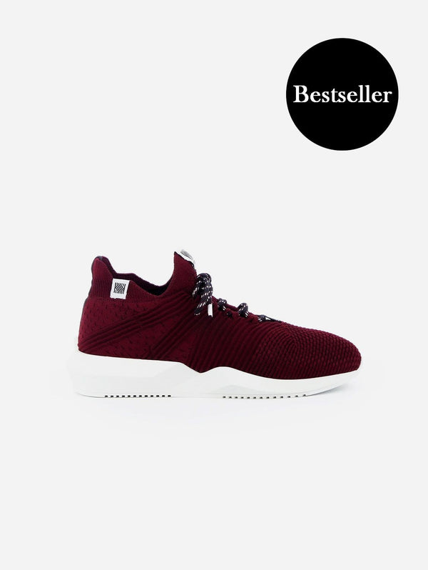 Norm 1L11-01 Sustainable Ecoantex® Recycled PET Vegan Trainer | Burgundy