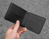 Immaculate Vegan - Oliver Co. London Premium Apple leather Classic Bi-fold Wallet | Black Black