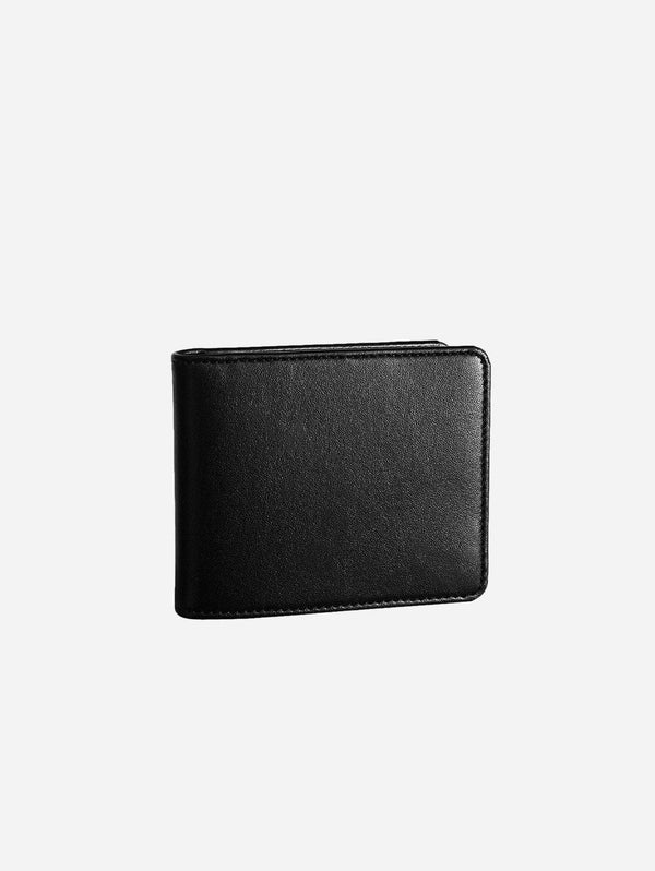 Oliver Co. London Premium Apple Leather Classic Bi-fold Wallet | Black Black