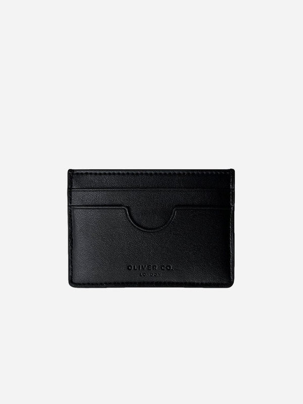 Oliver Co. London Premium Slim Apple Leather Vegan Cardholder | Black Black