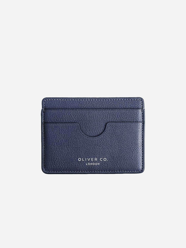 Oliver Co. London Slim Apple Leather Vegan Cardholder | Coastal Blue Coastal Blue