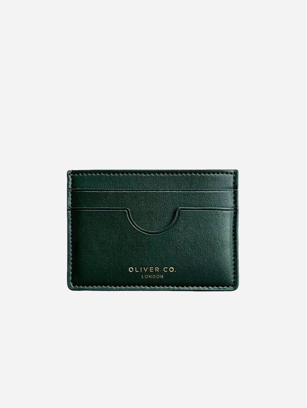 Oliver Co. London Premium Slim Apple Leather Vegan Cardholder | Forest Green Forest Green