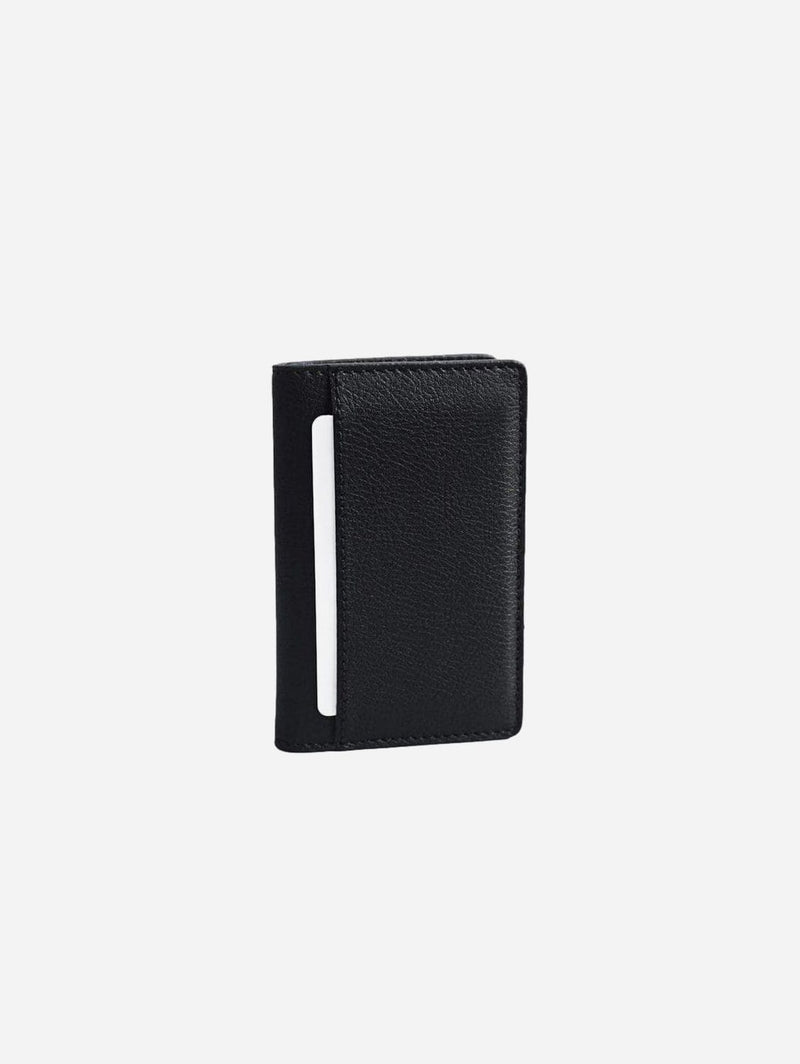 RFID Compact Apple Leather Vegan Wallet | Black – Immaculate Vegan