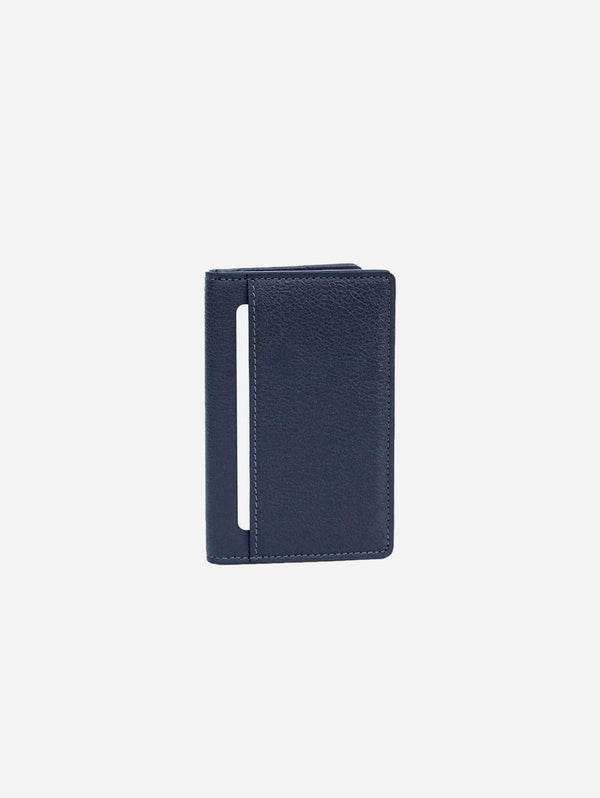 Oliver Co. London RFID Compact Apple Leather Vegan Wallet | Coastal Blue