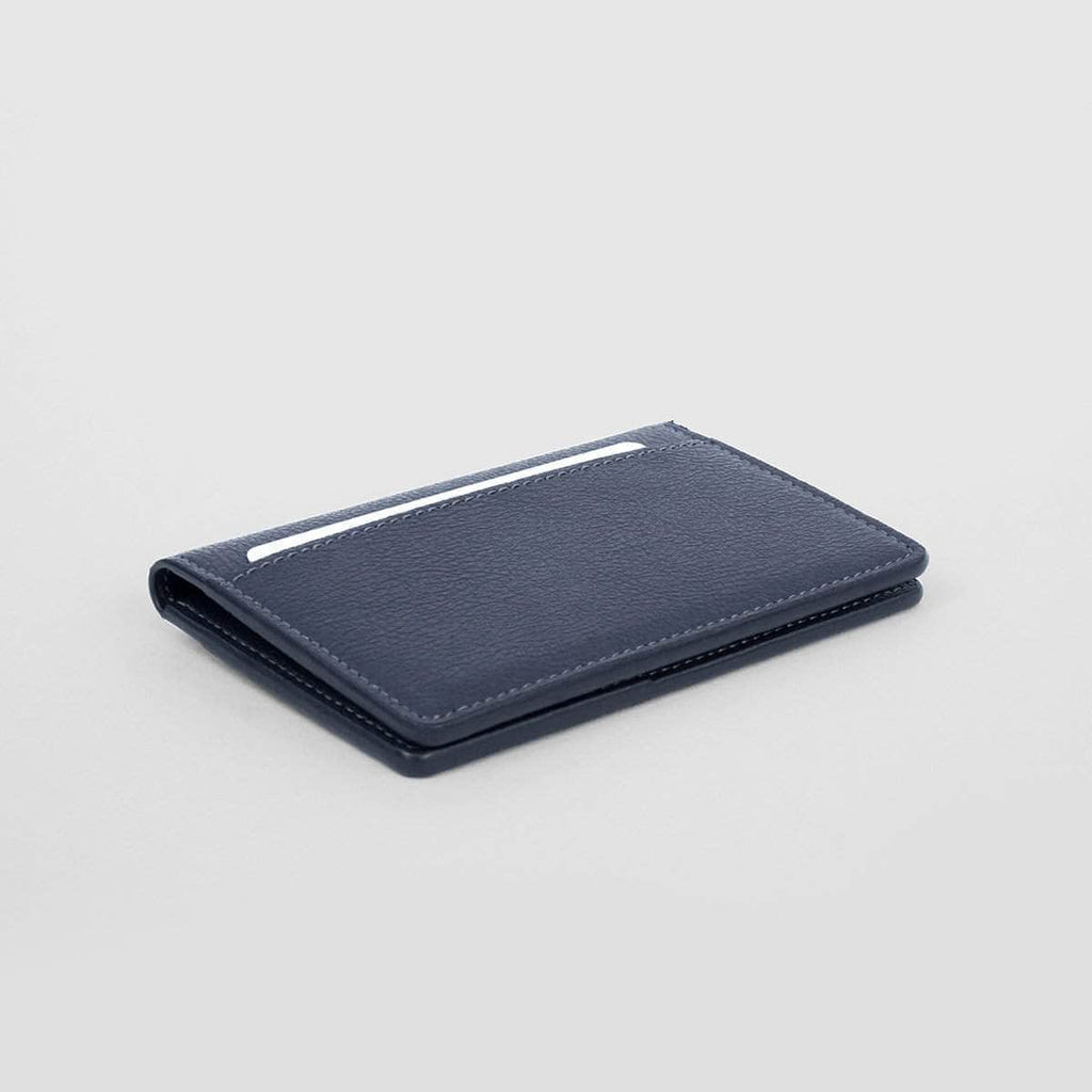 RFID Compact Apple Leather Vegan Wallet | Coastal Blue – Immaculate Vegan