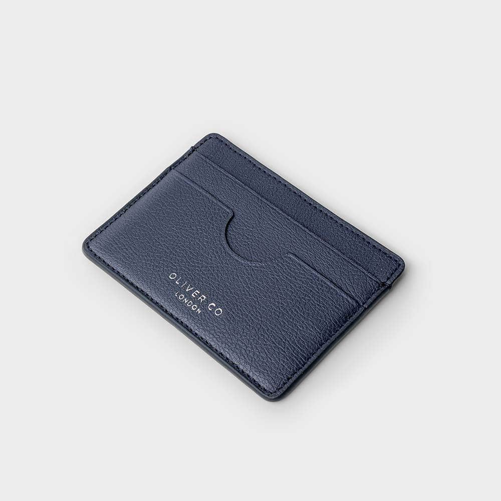 Oliver Co. London Slim Apple Leather Vegan Cardholder | Coastal Blue