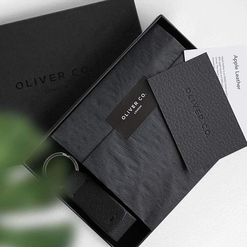 Oliver Co. London Slim Apple Leather Vegan Cardholder Gift Set | Coastal Blue