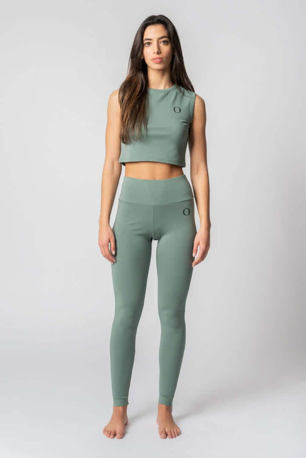 Organique Crop Top in Rosemary Green