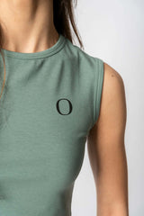 Immaculate Vegan - Organique Crop Top in Rosemary Green