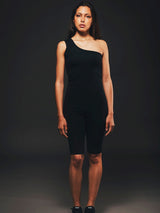 Organique One Shoulder Cycling Jumpsuit in Black M