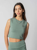 Immaculate Vegan - Organique Crop Top in Rosemary Green XL