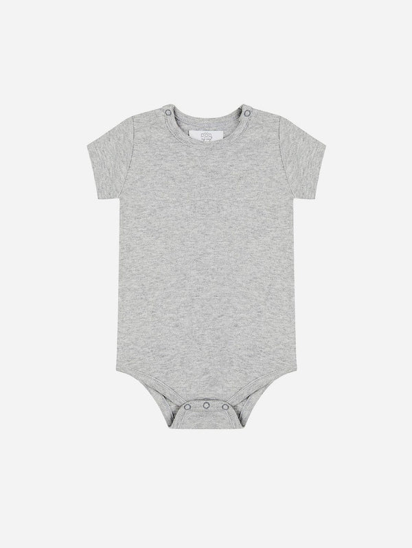 Pop My Way Organic Cotton Short Sleeved Bodysuit | Grey Grey / 6-12 months
