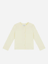 Immaculate Vegan - Pop My Way Organic Cotton Cardigan | Lemon Lemon / 0-3 months