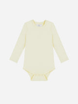 Immaculate Vegan - Pop My Way Organic Cotton Long Sleeved Bodysuit | Lemon Lemon / 6-12 months