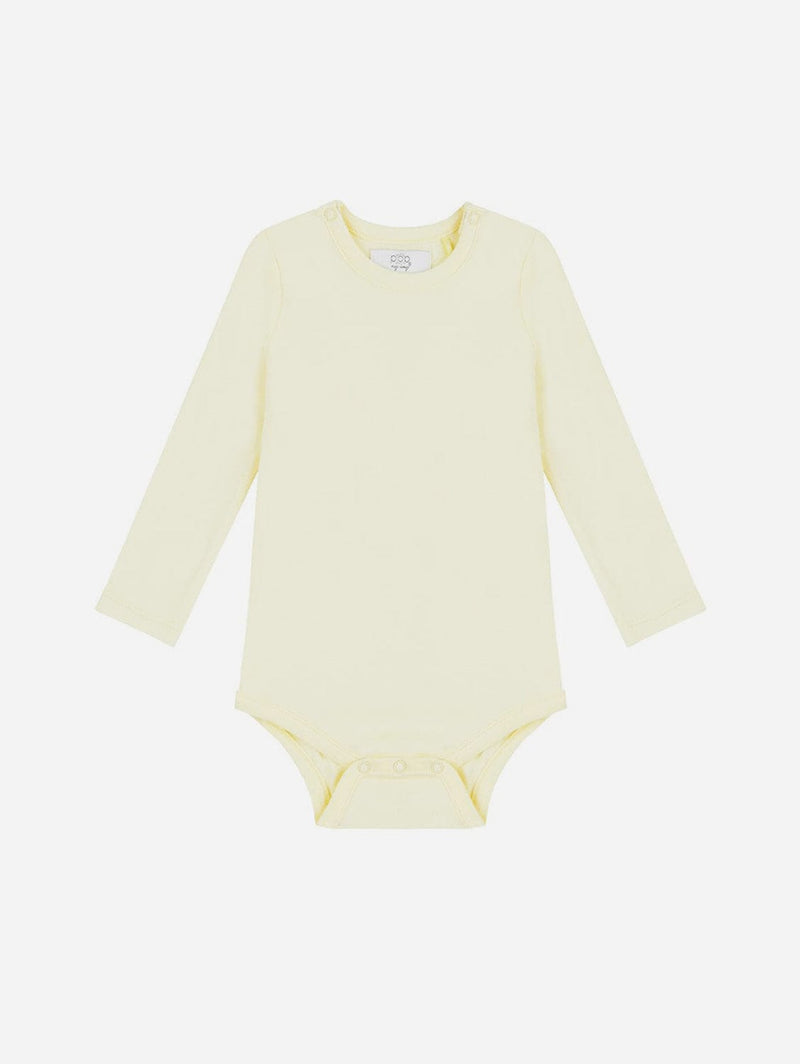 Pop My Way Organic Cotton Long Sleeved Bodysuit | Lemon Lemon / 6-12 months