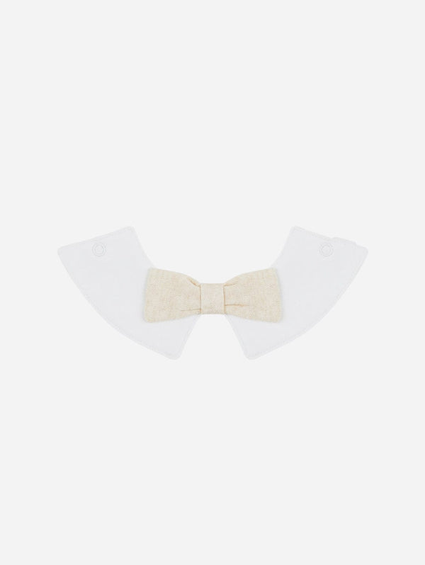 Pop My Way Organic Cotton Bow Tie Collar | Oatmeal