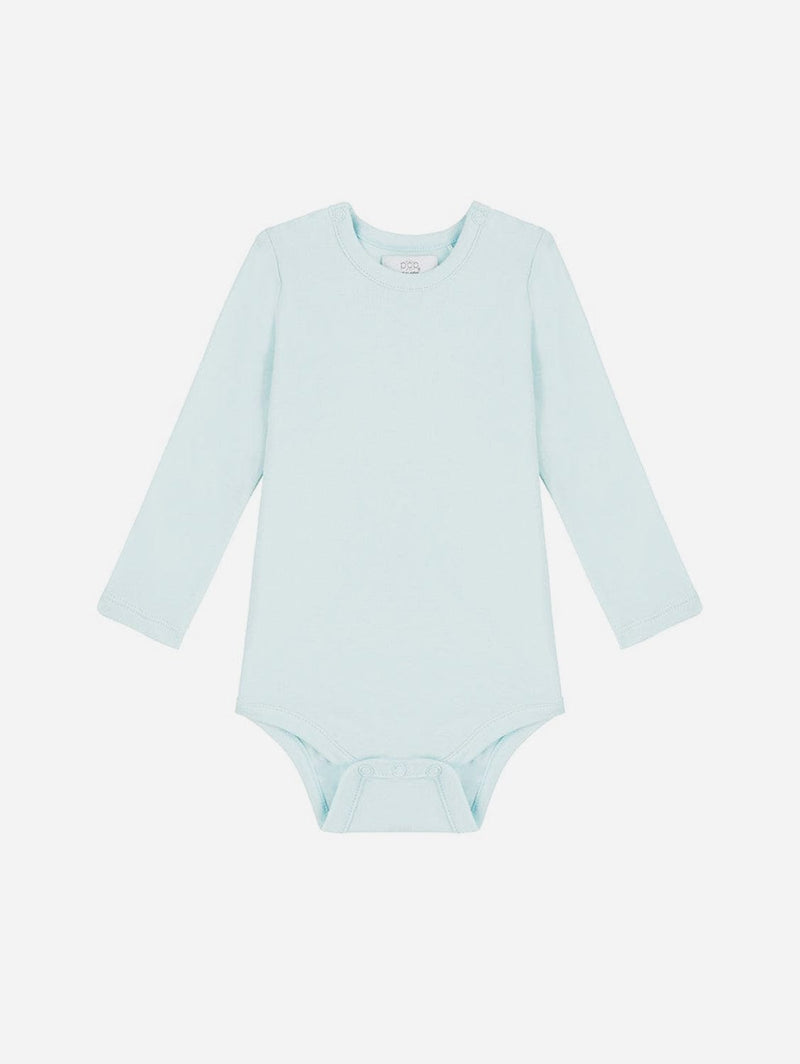 Pop My Way Organic Cotton Long Sleeved Bodysuit | Sky Blue Sky Blue / 0-3 months