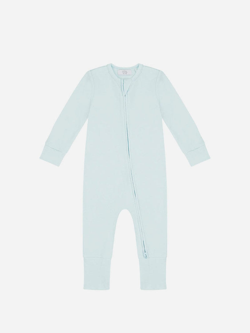 Pop My Way Organic Cotton Zippered Sleepsuit | Sky Blue Sky Blue / 0-3 months