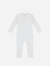 Immaculate Vegan - Pop My Way Organic Cotton Zippered Sleepsuit | White White / 0-3 months