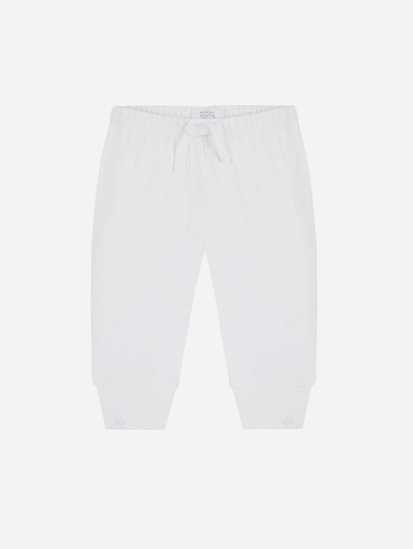 Pop My Way Organic Cotton Trousers | White White / 12-18 months