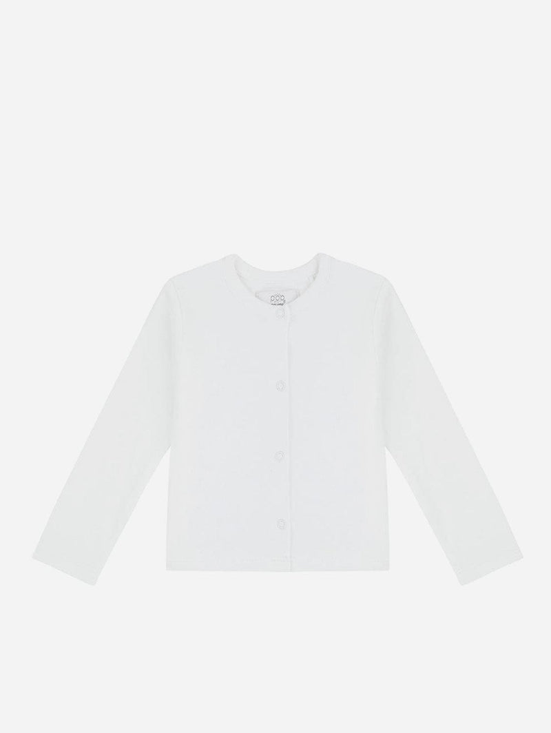 Pop My Way Organic Cotton Cardigan | White White / 6-12 months